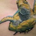 tatuaggio Realistici Fianco Tartaruga di Skin Deep Art