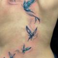 tatuaggio Realistici Fiore Schiena Farfalle Sedere di Morbid Art Tattoo
