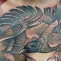 Realistic Crow Breast tattoo by Teresa Sharpe