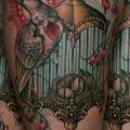 Schulter Vogel Käfig tattoo von Teresa Sharpe