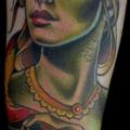 tatuaje Brazo Fantasy Mujer por Sam Clark