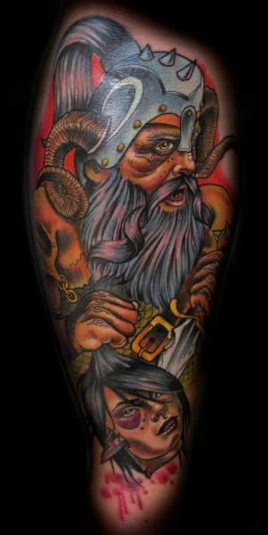 Tatuaggio Braccio Fantasy Guerriero di Sam Clark