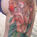 tatuaje Fantasy Lado Sirena por Sam Clark