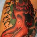 tatuaje Brazo Fantasy Mujer Pescado por Lucky 7 Tattoos