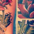 Arm Blumen Rose tattoo von Lucky 7 Tattoos