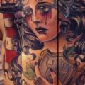 Schulter Leuchtturm Frauen tattoo von Lucky 7 Tattoos