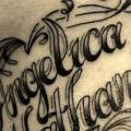 Lettering Neck tattoo by Stay True Tattoo
