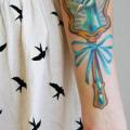 Arm Peacock Mirror tattoo by Sasha Unisex