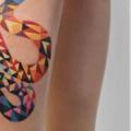 tatuaggio Serpente Gamba Astratto di Sasha Unisex