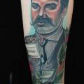 tatuagem Braço Retrato Homens por Art Junkies Tattoos