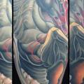 Fantasie Waden Einhorn tattoo von Art Junkies Tattoos