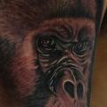 tatuaje Hombro Realista Gorila por Art Junkies Tattoos