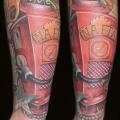 Arm Fantasy Fuel Pump tattoo by 1969 Tattoo