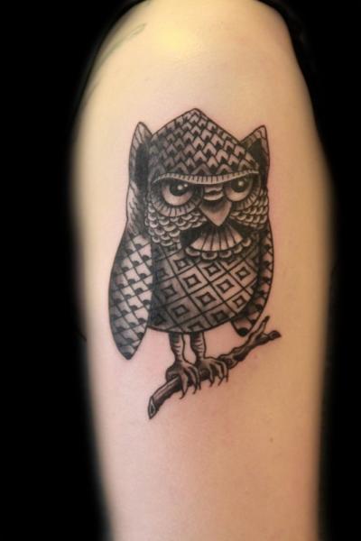 Arm Fantasy Owl Tattoo by 1969 Tattoo