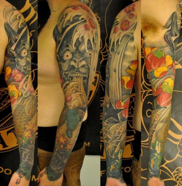 Tatuaje Brazo Japoneses Demonio por 1969 Tattoo