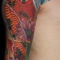 Arm Japanische Karpfen Koi Sleeve tattoo von 1969 Tattoo