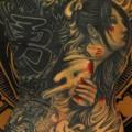 Japanische Rücken Geisha tattoo von 1969 Tattoo