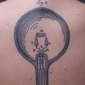 Realistische Rücken Lampe tattoo von 1969 Tattoo
