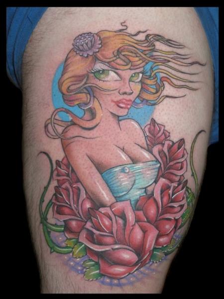 Tatouage Jambe Personnage par 1969 Tattoo