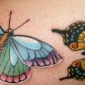 tatuaggio Realistici Gamba Farfalle di 1969 Tattoo