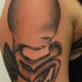 Shoulder Alien tattoo by 1969 Tattoo