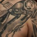Shoulder Fantasy Shark tattoo by 1969 Tattoo