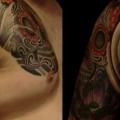 Shoulder Chest Skull tattoo by 1969 Tattoo