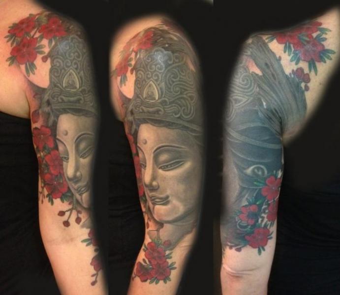 Tatuaggio Spalla Petto Giapponesi Buddha Teschio di 1969 Tattoo