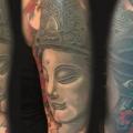Shoulder Chest Japanese Buddha Skull tattoo by 1969 Tattoo