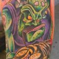 tatuaje Brazo Fantasy Frankenstein por Evil From The Needle