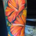 Arm Realistic Flower tattoo by Evil From The Needle