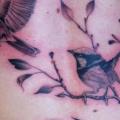 tatuaggio Realistici Schiena Uccello di Evil From The Needle