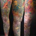 tatuaje Fantasy Pierna Simpson por Evil From The Needle