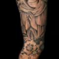 tatuaje Hombro Religioso por Evil From The Needle