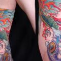 Fantasie Brust Seite Phoenix tattoo von Evil From The Needle