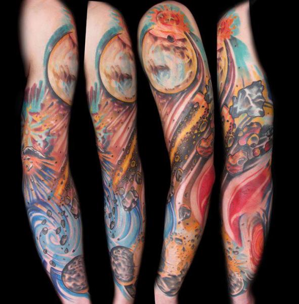 Fantasy Sleeve Tattoo by Evil From The Needle
