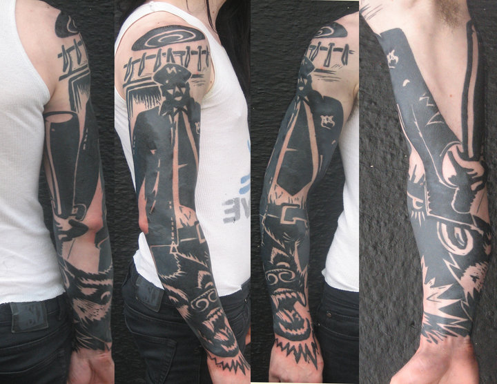 Sleeve Tattoo by Evil From The Needle