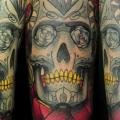 Arm Flower Skull tattoo by Rogue Leader Tattoo