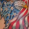 tatuaje Águila Usa Bandera por Rogue Leader Tattoo