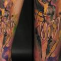 tatuaje Pierna Abstracto Danza por Ondrash Tattoo