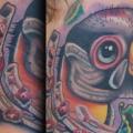 Fantasy Neck Parrot tattoo by Andres Acosta