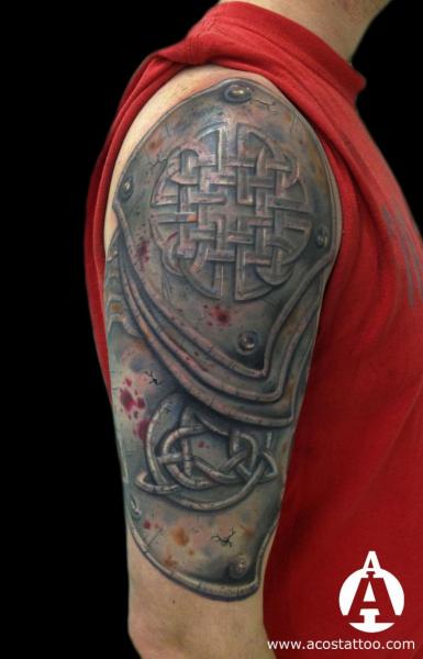 Schulter Keltische 3d Tattoo von Andres Acosta