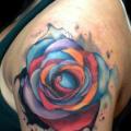 Shoulder Flower tattoo by Andres Acosta