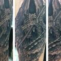Shoulder Fantasy Death tattoo by Silvercrane Tattoo