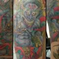 Shoulder Arm Japanese Demon tattoo by Silvercrane Tattoo