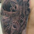 Schulter Anker Oktopus tattoo von Silvercrane Tattoo