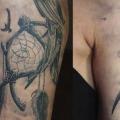 tatuaggio Spalla Realistici Acchiappa Sogni Uccello di Roman Kuznetsov Tattoo