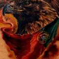 Realistische Rücken Adler Flagge tattoo von Piranha Tattoo Supplies