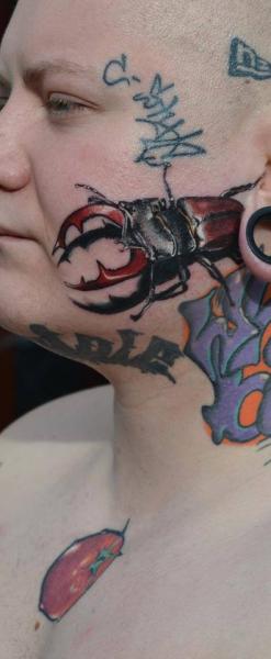 Tatuaggio Faccia Scarabeo 3d di Piranha Tattoo Supplies