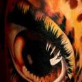 tatuaggio Spalla Realistici Occhio Leopardo di Piranha Tattoo Supplies